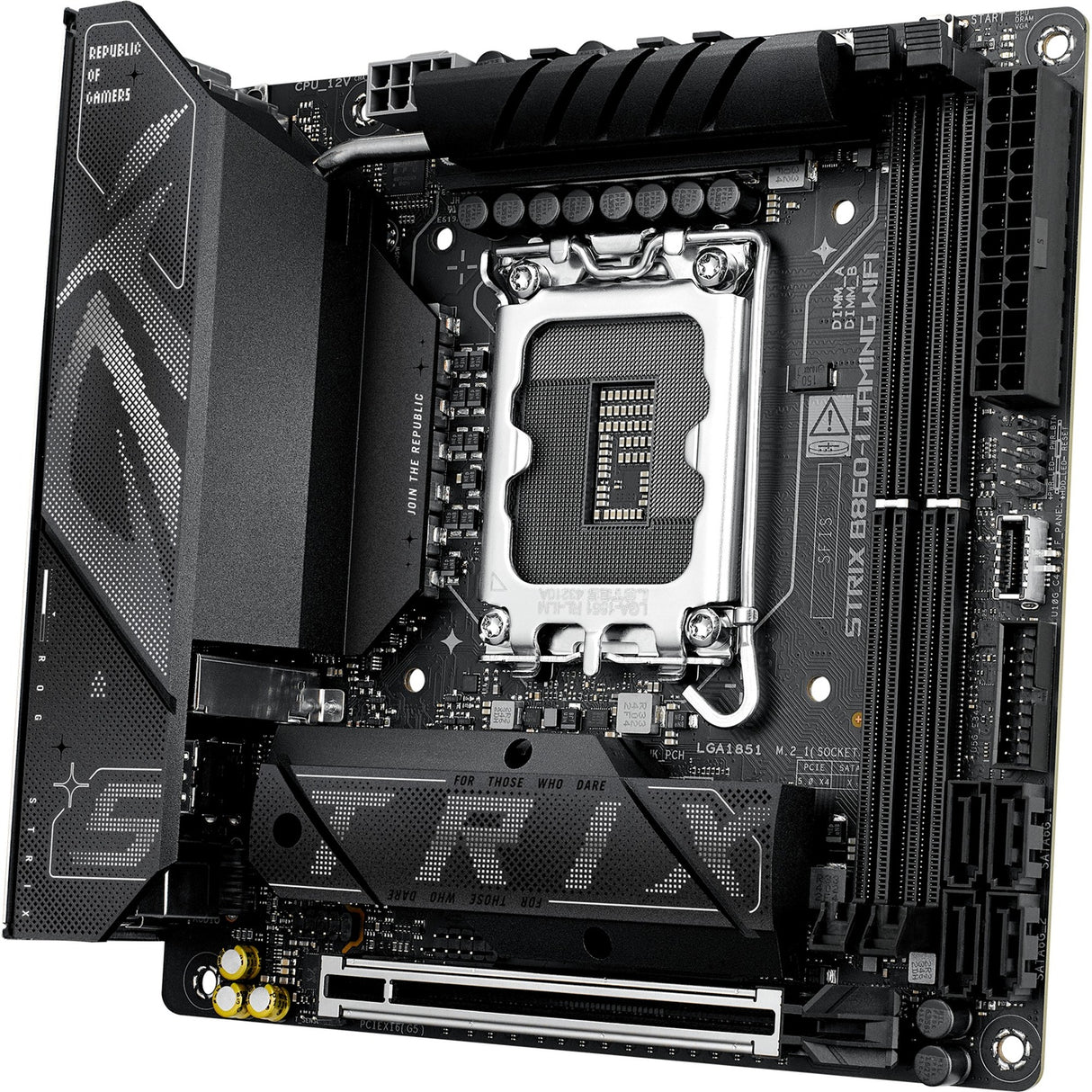 Asus rog strix b860-i gaming wifi socket 1851 moederbord (raid, 2.5 gb-lan, wi-fi 7, bt, sound, mini-itx)