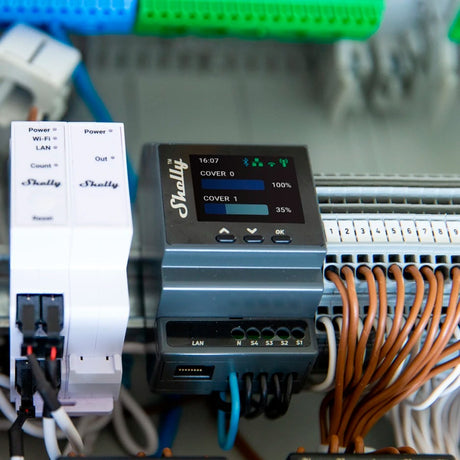 Shelly pro dual cover pm din-railcontroller voor smart home