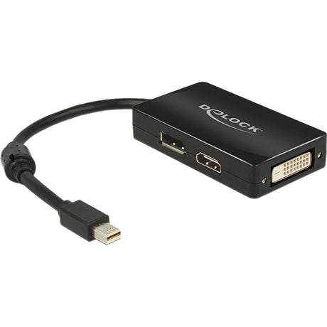 Delock mini displayport > displayport hdmi dvi adapter (zwart, 0,16 meter)
