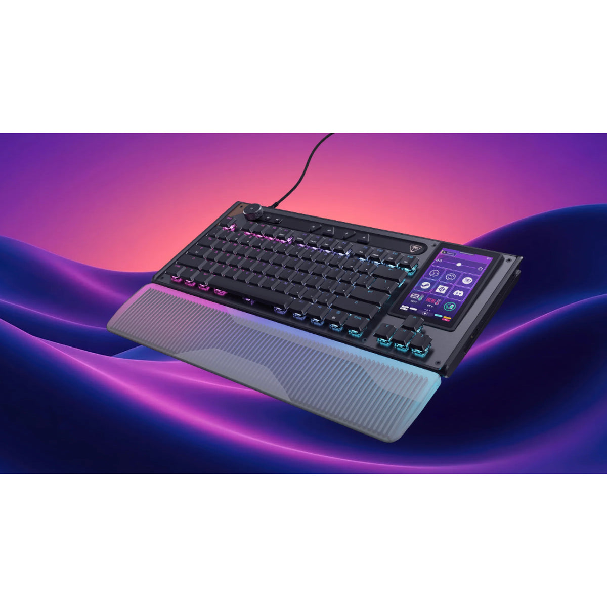 Turtle beach command series kb7-toetsenbord (zwart, us lay-out (qwerty), 80% (tkl), rgb, double shot pbt)