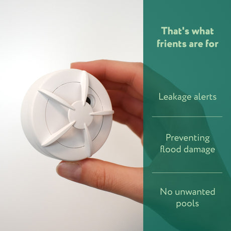 Frient water leak detector melder (wit, zigbee 3.0)