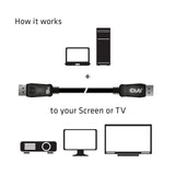 Club 3d displayport 1.4 vesa gecertificeerde kabel male-male (zwart, 2 meter, 8k 60hz, 32.4gbps)