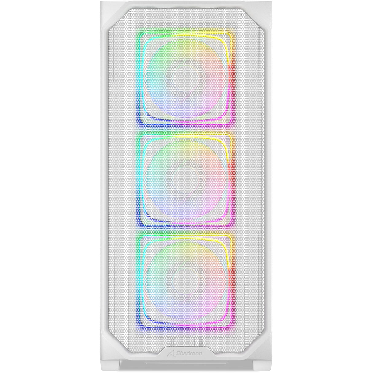 Sharkoon ak5m rgb midi tower behuizing (wit | 2x usb-a | 1x usb-c | rgb | tempered glass)