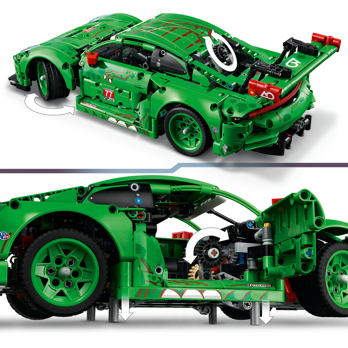 Lego technic 42224 porsche 911 gt3 r rexy ao racing auto