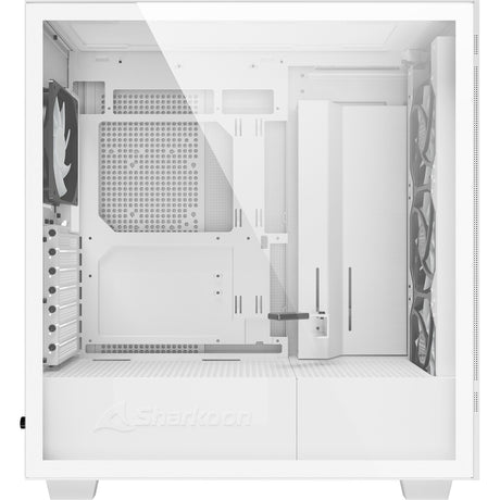 Sharkoon rebel c50 white rgb midi tower behuizing (wit | 2x usb-a | 1x usb-c | rgb | tempered glass)