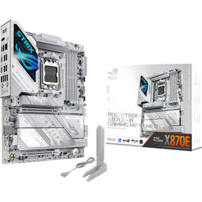 Asus rog strix x870e-a gaming wifi7 neo socket am5 moederbord (wit, raid, 5 gb-lan, wi-fi 7, bt 5.4, sound, atx)