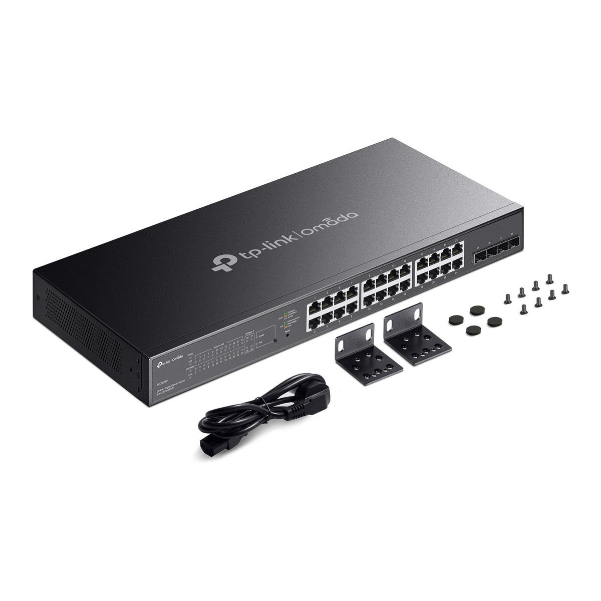 Tp-link omada sg2428p jetstream 28-poorts gigabit smart-switch (zwart, 24x poe+)