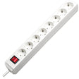 Brennenstuhl eco-line stekkerdoos met schakelaar 8-voudig wit 3m h05vv-f 3g1,5
