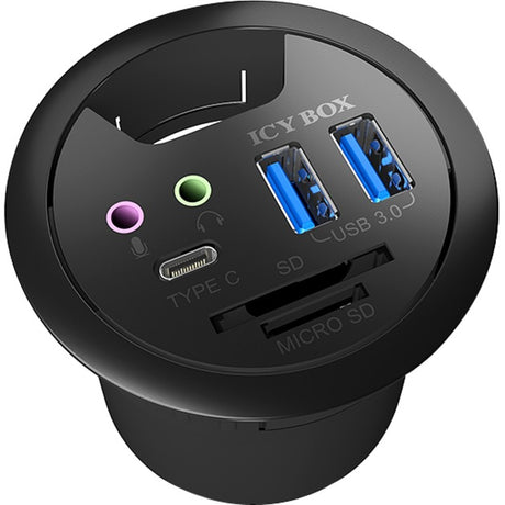 Icy box ib-hub1404a usb-hub (zwart)