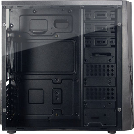 Inter-tech b-02 rgb midi tower behuizing (zwart | 3x usb-a | rgb | window)