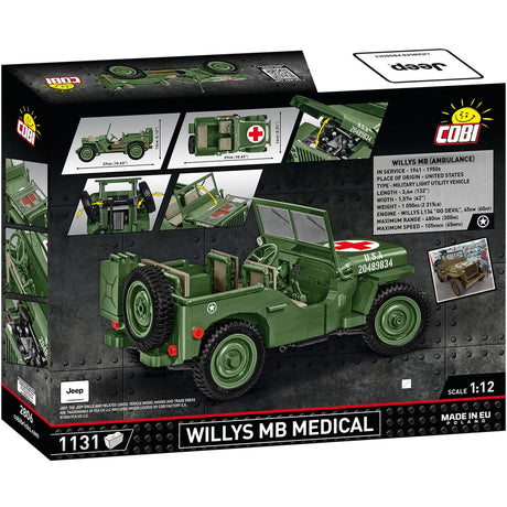 Cobi historical collection - willys mb medical constructiespeelgoed (schaal 1:12)