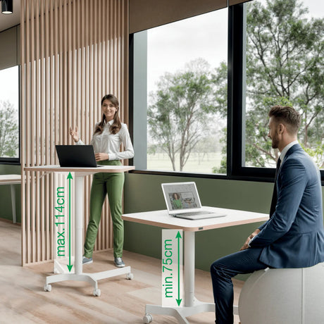 Leitz ergo mobiel zit-sta bureau (80x60 cm) tafel (wit)