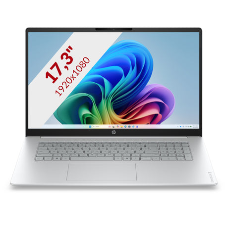 Hp omnibook 3 laptop ai 17-dg0005ndx (e10kpea) 17.3 (zilver | core 5 315 | intel graphics | 12 gb | 512 gb ssd)