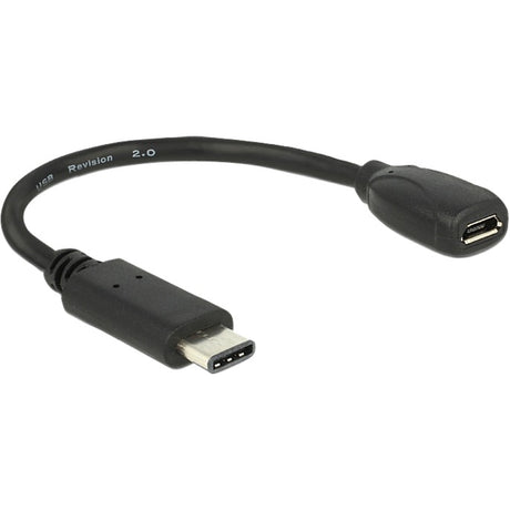 Delock usb-c 2.0 > usb micro-b adapter (zwart, 0,15 meter)
