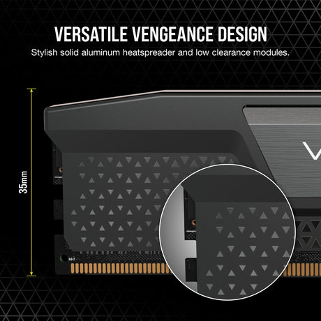 Corsair vengeance 16 gb ddr5-5200 (2x 8 gb) werkgeheugen (zwart, cmk16gx5m2b5200c40, xmp 3.0)