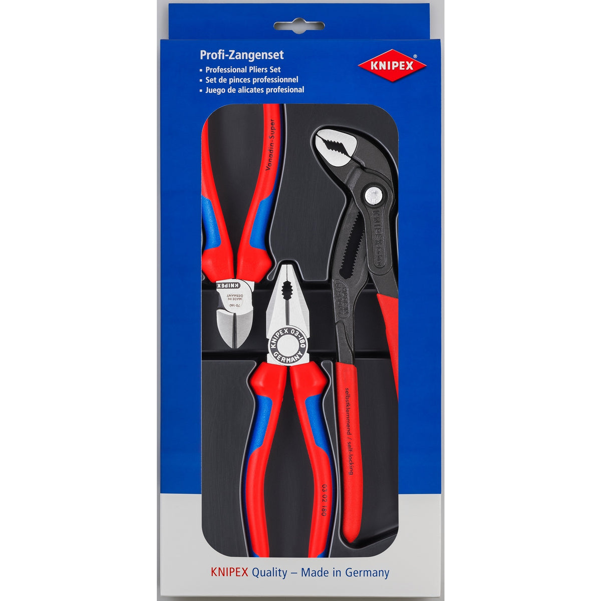 Knipex 3-delig tangenset - comfortgreep - 00 20 09 v01