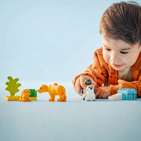 Lego duplo stad families van wilde dieren: pinguïns en leeuwen speelgoed voor peuters 10442