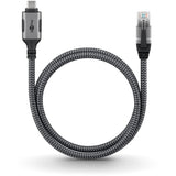 Goobay netwerkadapter usb-c 3.2 gen1 naar rj-45 (zwart zilver, 2 meter)