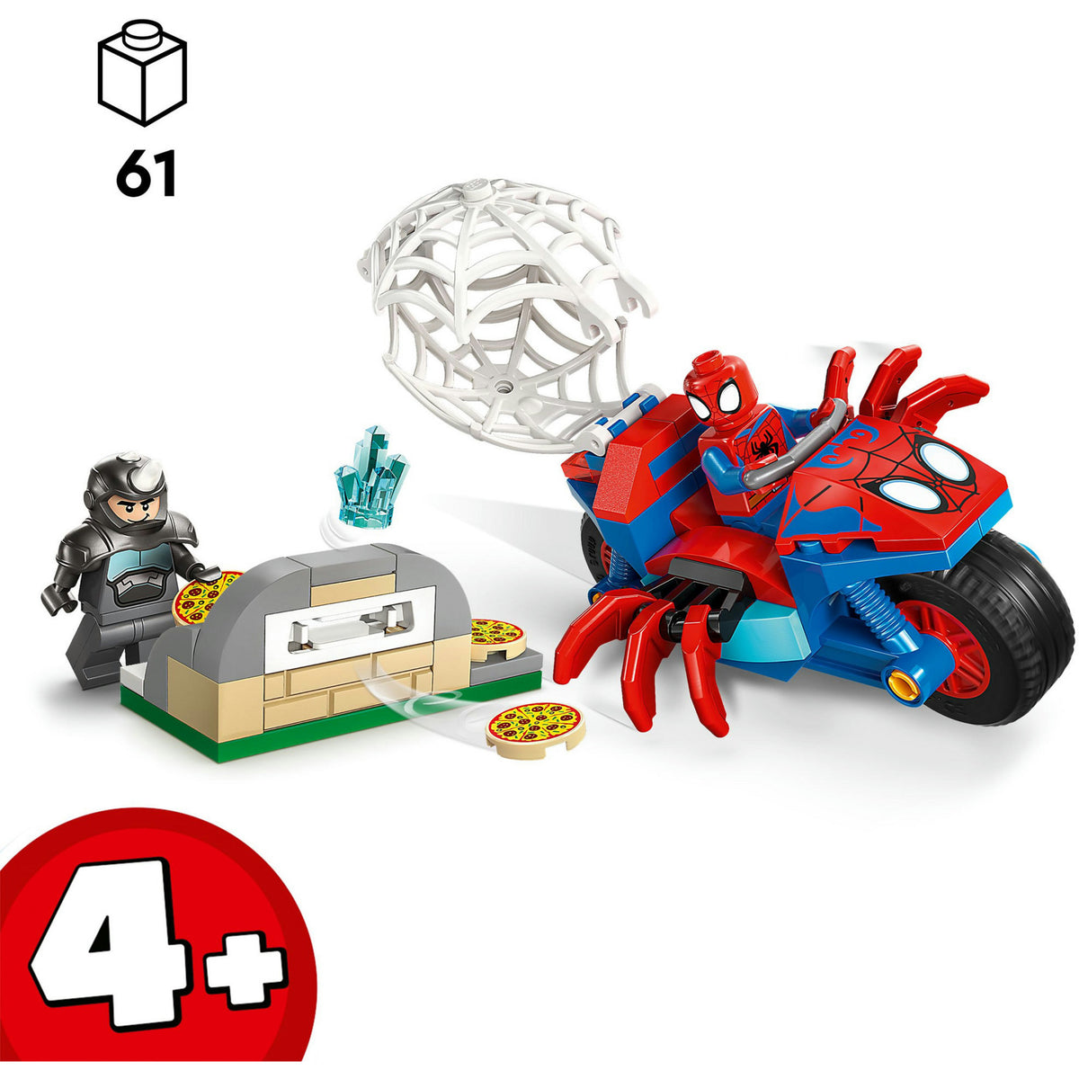 Lego marvel 11206 spidey op zijn motor vs. rhino