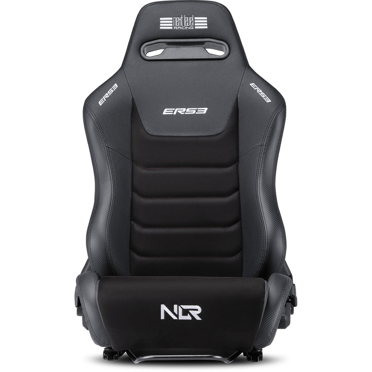 Next level racing ers3 elite reclining seat - pu leder suède edition gamestoel (zwart)