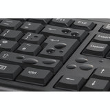 Kensington km150 eq wireless desktop set desktopset (zwart, us lay-out (qwerty), membraan, 100%, 1200 dpi)