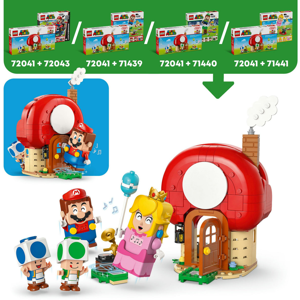 Lego ® super mario™ toads huisfeestje, speelgoed - 72041