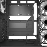 Sharkoon elite shark ca500 midi tower behuizing (zwart | 2x usb-a | 1x usb-c | rgb | tempered glass)
