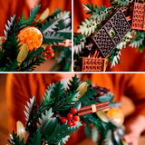 Lego icons herfstkrans bouwpakket voor volwassenen met bloemen - kerstdecoratie - 10340