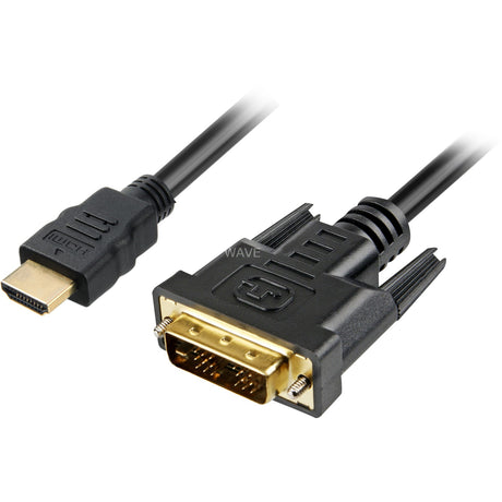 Sharkoon hdmi > dvi-d (18+1) adapter (zwart, 1 meter)