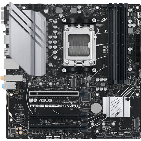 Asus prime b650m-a wifi ii socket am5 moederbord (zwart, raid, 2,5gb-lan, wlan, bt, sound, µatx)