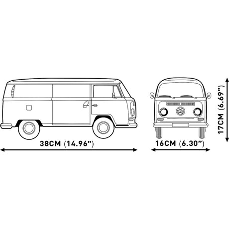 Cobi volkswagen t2a camper van - executive edition constructiespeelgoed (schaal 1:12)