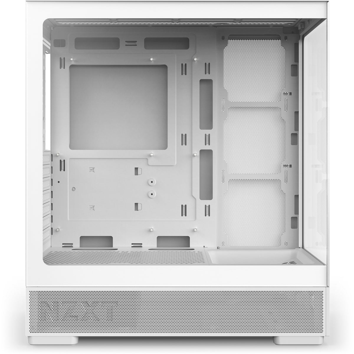 Nzxt s5 rgb midi tower behuizing (wit | 2x usb-a | 1x usb-c | rgb | tempered glass)