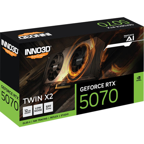 Inno3d geforce rtx 5070 twin x2 grafische kaart (dlss 4, 3x displayport, 1x hdmi 2.1)
