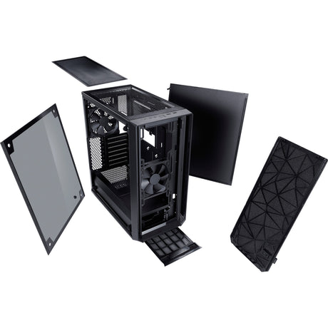 Fractal design meshify c midi tower behuizing (zwart | 2x usb-a | tempered glass)