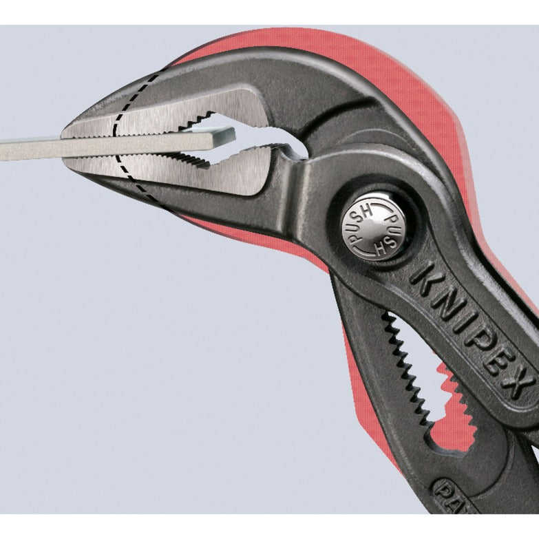 Knipex 87 51 250 cobra® es waterpomptang extra-slank met antslip - capaciteit 32 mm - 263 mm