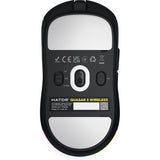 Hator quasar 3 wireless gaming muis (zwart, 400 - 12.000 dpi, rgb, 2.4ghz bluetooth 5.1 usb)