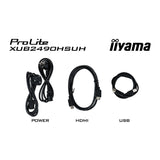 Iiyama prolite xub2490hsuh-b2 23.8 monitor (zwart, hdmi, displayport, 3x usb-a)