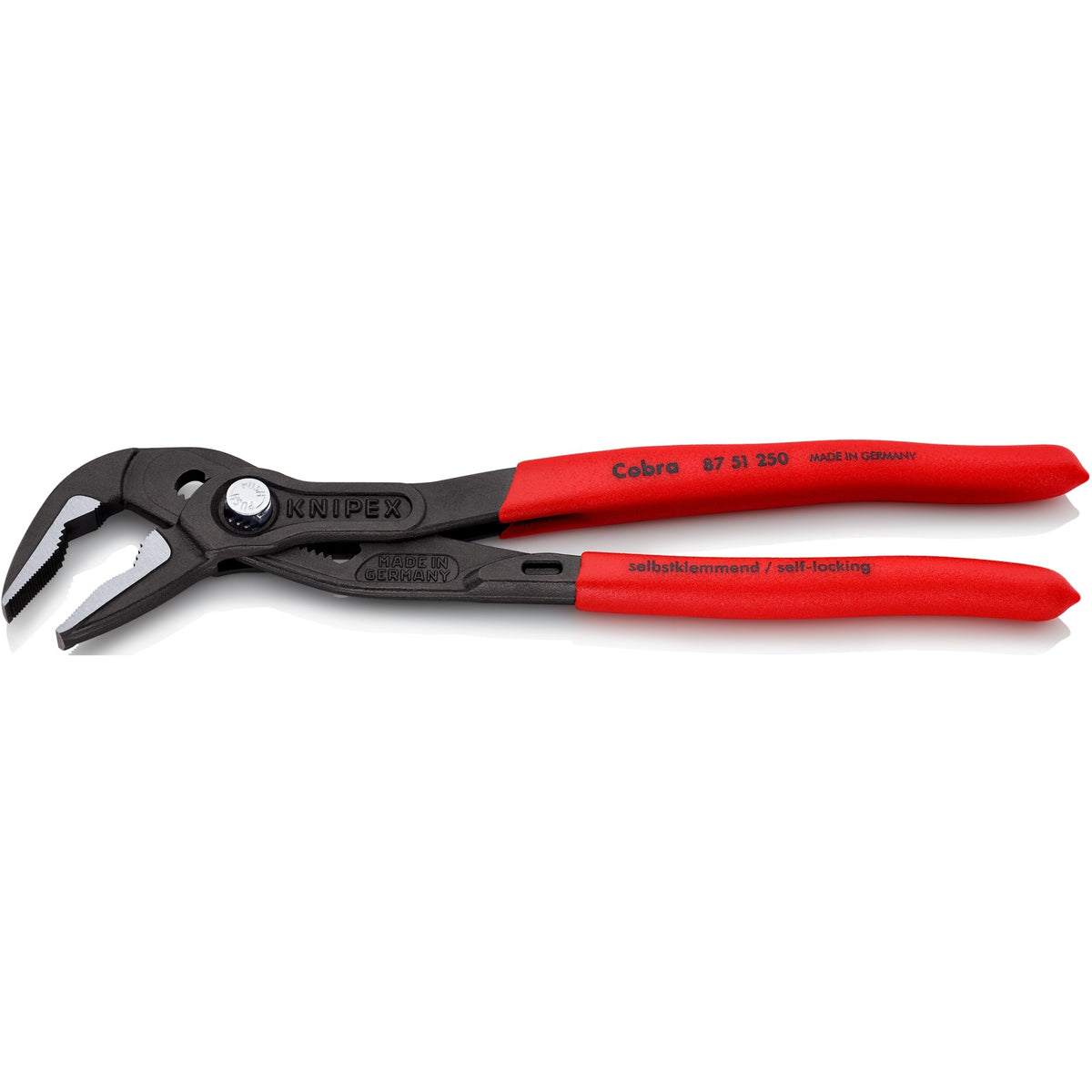 Knipex 87 51 250 cobra® es waterpomptang extra-slank met antslip - capaciteit 32 mm - 263 mm