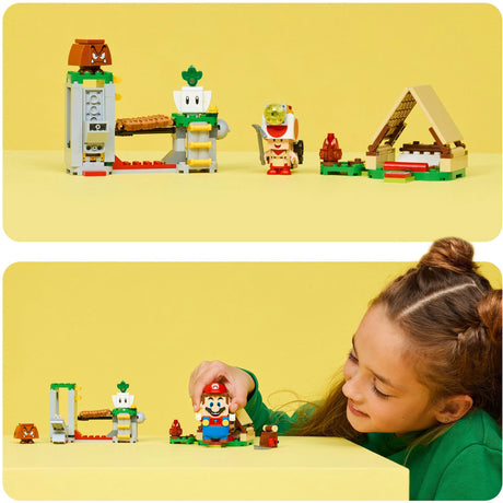 Lego super mario 72040 toad-baas kampeerplaats