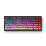 Mchose g75 pro black pink cream shaft tri-mode gasket structure mechanical, gaming toetsenbord (zwart pink, us lay-out, ktt cream shaft, 75%, rgb, hot swap, side engraved pbt, draadloos bluetooth usb-c)