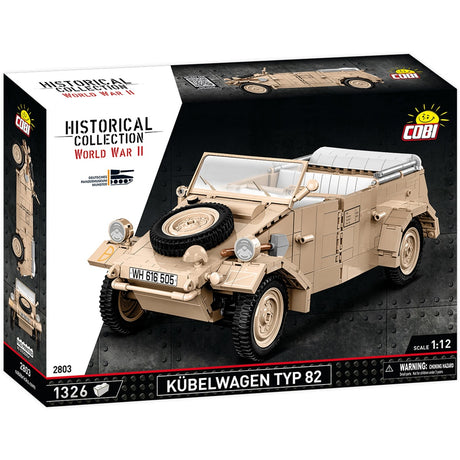 Cobi historical collection - kübelwagen personenkraftwagen typ 82 constructiespeelgoed (schaal 1:12)