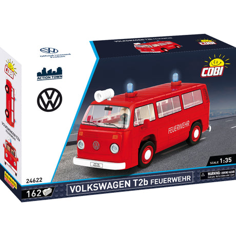 Cobi volkswagen t2b brandweerwagen constructiespeelgoed (schaal 1:35)