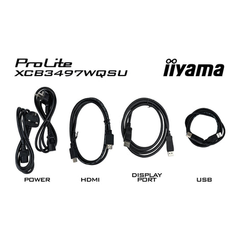 Iiyama prolite xcb3494wqsu-b1 34 curved ultrawide monitor (zwart, 2x hdmi, displayport, 2x usb-a, 2x usb-c)