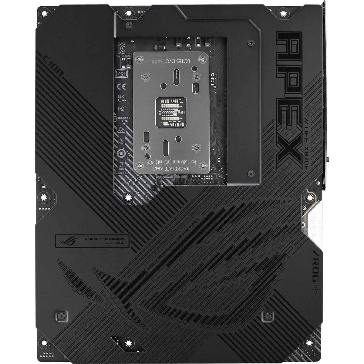 Asus rog crosshair x870e apex socket am5 moederbord (raid, 5gb-lan, wi-fi 7, bt, sound, atx)
