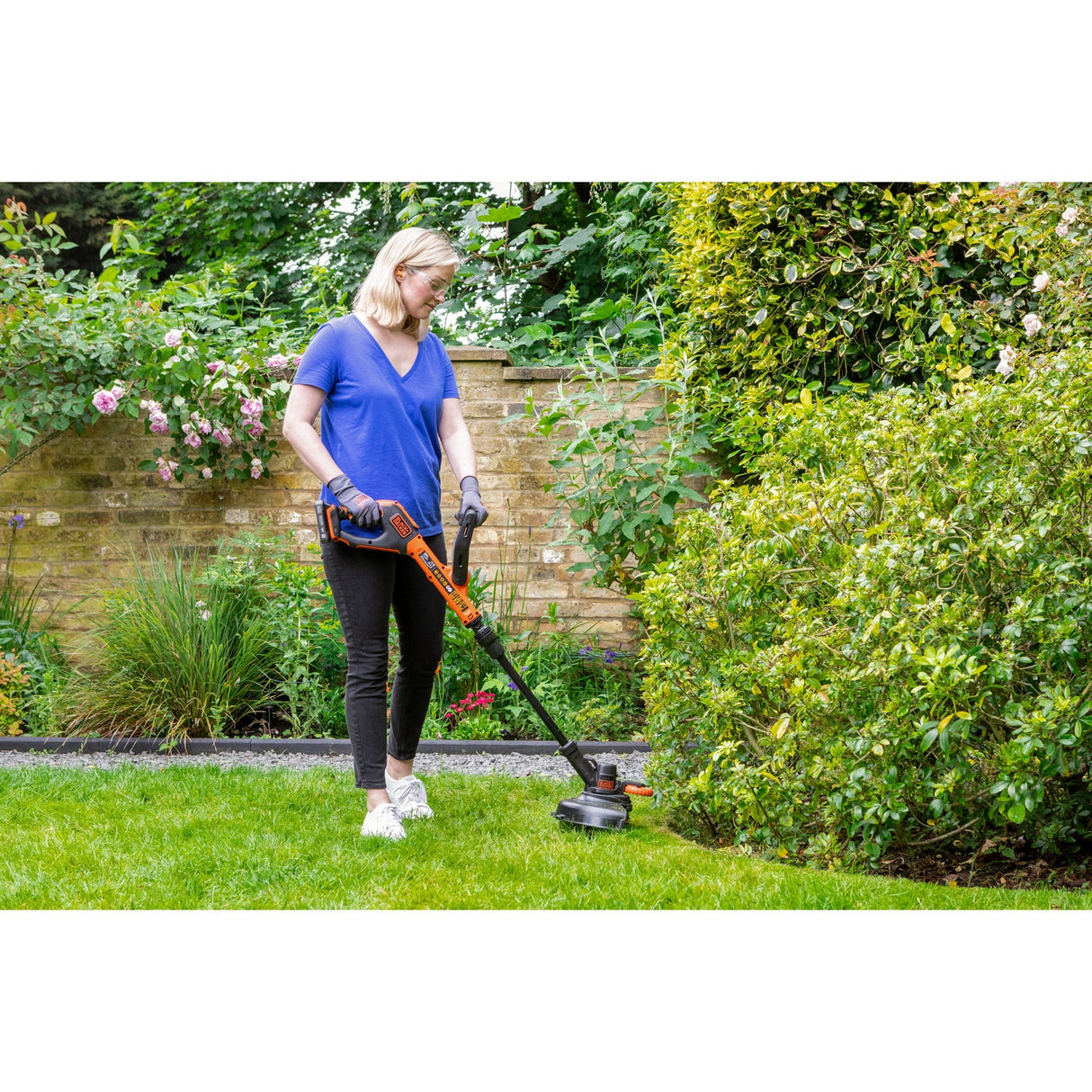 Black+decker 18v afs grastrimmer zonder accu (zwart oranje, 28 cm, accu en oplader niet inbegrepen)