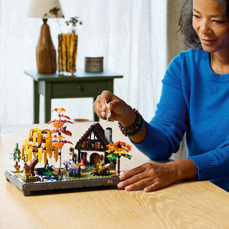 Lego icons herfsttuin met cottage herfstdecoratie - bouwpakket voor volwassenen - 11372