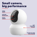 Trust ipcam-2800 360° beveiligingscamera (wit, 2.4 of 5ghz wifi)