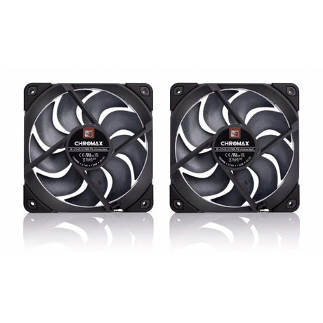 Noctua nf-a12x25 g2 pwm sx2-pp chromax.black case fans (zwart, 2 stuks, 120 x 120 x 25 mm)