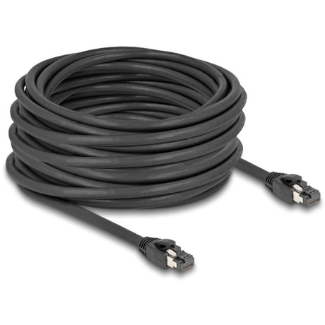 Delock netwerkkabel s ftp, rj-45 met cat.8.1 (zwart, 15 meter)