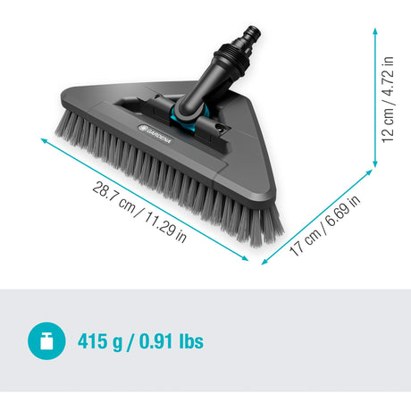 Gardena cleansystem steelborstel soft flex wasborstel (grijs, 18812-20)